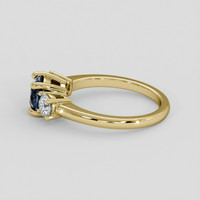 1.21 Ct. Greenish Blue Sapphire Ring, 18K Yellow Gold 4