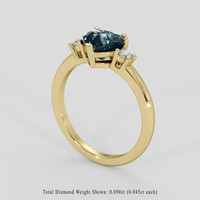 1.60 Ct. Bi Color Sapphire Ring, 18K Yellow Gold 2