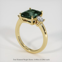 3.40 Ct. Green Sapphire Ring, 18K Yellow Gold 2