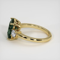 3.40 Ct. Green Sapphire Ring, 18K Yellow Gold 4