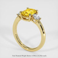2.04 Ct. Yellow Sapphire Ring, 18K Yellow Gold 2