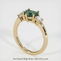 1.20 Ct. Sapphire Ring, 18K Yellow Gold 2