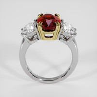 4.02 Ct. Ruby Ring, 14K Yellow & White 3