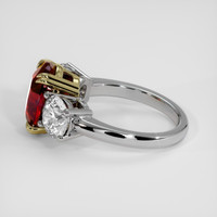 4.02 Ct. Ruby Ring, 14K Yellow & White 4