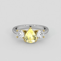 2.29 Ct. Yellow Sapphire Ring, 14K Yellow & White 1