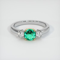 Emerald Ring 0.30 Ct. 18K Yellow White Preview