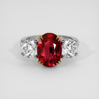 4.02 Ct. Ruby Ring, 18K Yellow & White 1