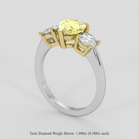 2.29 Ct. Yellow Sapphire Ring, 18K Yellow & White 2