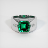 3.14 Ct. Emerald  Ring - Platinum 950