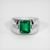 2.58 Ct. Emerald Ring, Platinum 950 1