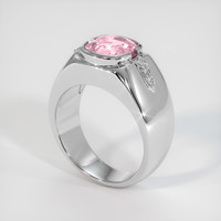 2.07 Ct. Padparadscha Sapphire Ring, Platinum 950 2