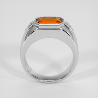 3.05 Ct. Orange Sapphire Ring, Platinum 950 3