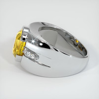 4.40 Ct. Yellow Sapphire Ring, Platinum 950 4