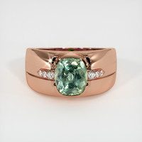 2.78 Ct. Green Sapphire Ring, 14K Rose Gold 1