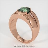 2.78 Ct. Green Sapphire Ring, 18K Rose Gold 2