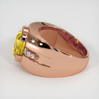 4.40 Ct. Yellow Sapphire Ring, 18K Rose Gold 4