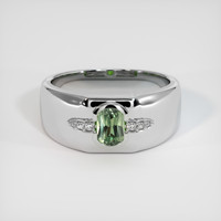1.37 Ct. Green Sapphire Ring, 10K White Gold 1