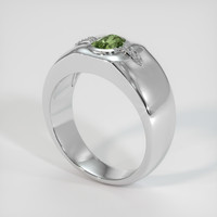 1.37 Ct. Green Sapphire Ring, 10K White Gold 2