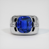 8.02 Ct. Blue Sapphire Ring, 14K White Gold 1