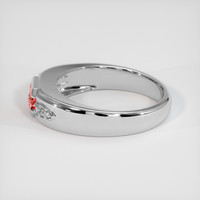 1.13 Ct. Padparadscha Sapphire Ring, 14K White Gold 4
