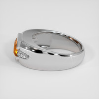 3.05 Ct. Orange Sapphire Ring, 14K White Gold 4