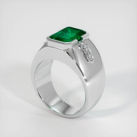 3.16 Ct. Emerald Ring, 18K White Gold 2