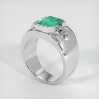 3.97 Ct. Emerald Ring, 18K White Gold 2