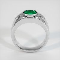 1.00 Ct. Emerald Ring, 18K White Gold 3