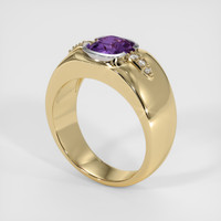 2.57 Ct. Sapphire Ring, 14K White & Yellow 2