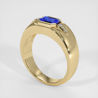 0.53 Ct. Sapphire Ring, 14K Yellow Gold 2