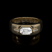 0.89 Ct. Sapphire Ring, 14K Yellow Gold 1