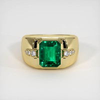2.58 Ct. Emerald Ring, 18K Yellow Gold 1
