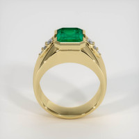 3.16 Ct. Emerald Ring, 18K Yellow Gold 3