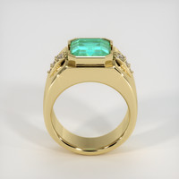 3.97 Ct. Emerald Ring, 18K Yellow Gold 3