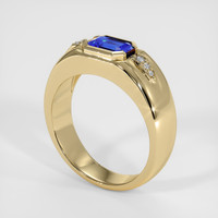 0.53 Ct. Sapphire Ring, 18K Yellow Gold 2