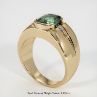 2.78 Ct. Green Sapphire Ring, 18K Yellow Gold 2