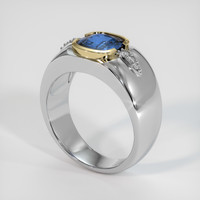 2.09 Ct. Sapphire Ring, 14K Yellow & White 2