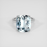 8.79 Ct. Blue Aquamarine Ring, Platinum 950 1