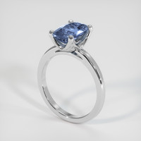 2.25 Ct. Blue Sapphire Ring, Platinum 950 2