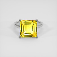 8.67 Ct. Yellow Sapphire Ring, Platinum 950 1