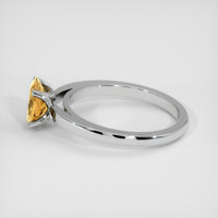 1.30 Ct. Yellowish Orange Sapphire Ring, Platinum 950 4