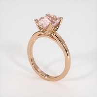 3.21 Ct. Pink Sapphire Ring, 14K Rose Gold 2