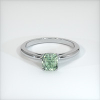 1.06 Ct. Green Sapphire Ring, 10K White Gold 1