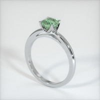 1.06 Ct. Green Sapphire Ring, 10K White Gold 2