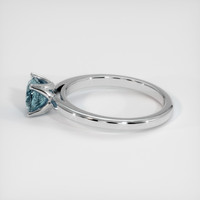 1.18 Ct. Greenish Blue Sapphire Ring, 10K White Gold 4