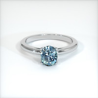 0.96 Ct. Greyish Blue Sapphire Ring, 10K White Gold 1