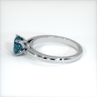 0.96 Ct. Greyish Blue Sapphire Ring, 10K White Gold 4