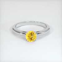 0.79 Ct. Yellow Sapphire Ring, 10K White Gold 1