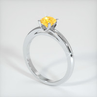 0.79 Ct. Yellow Sapphire Ring, 10K White Gold 2