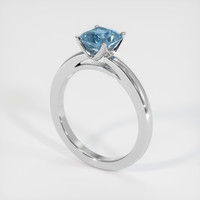 1.58 Ct. Sapphire Ring, 14K White Gold 2